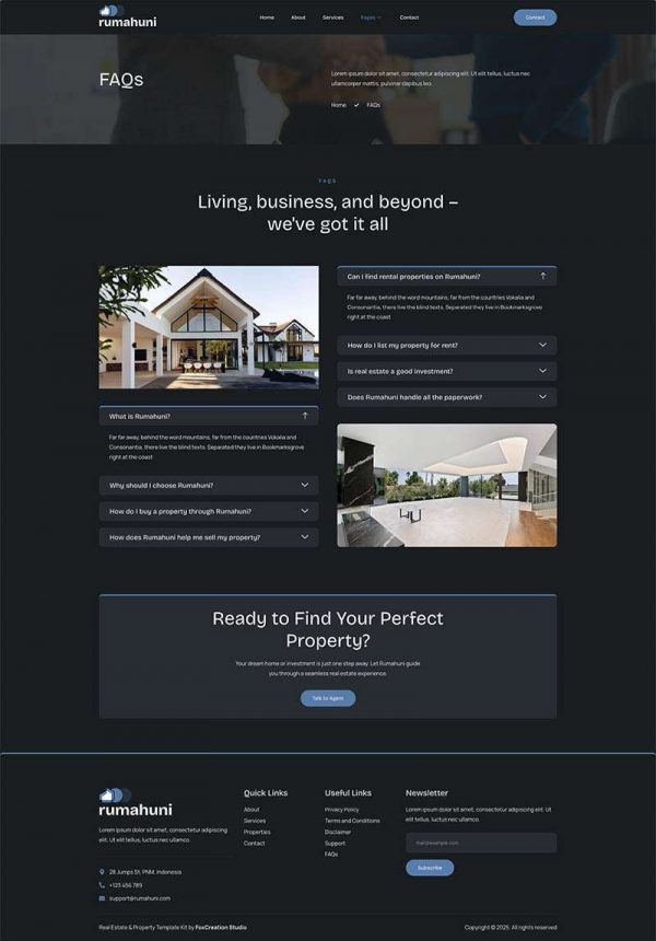 Rumahuni - Real Estate & Property Elementor