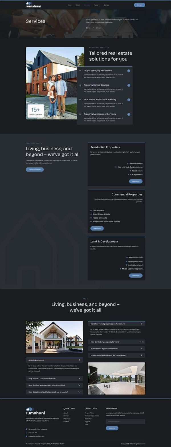 Rumahuni - Real Estate & Property Elementor